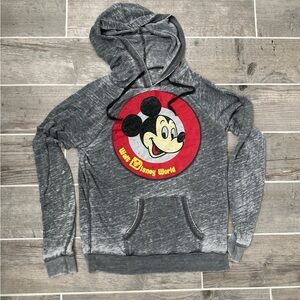 Disney Gray Hoodie with Red and Black Mickey Design